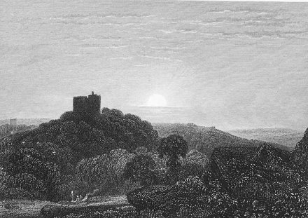 Conisbrough Castle: 1830 Engraving
